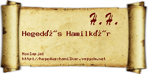 Hegedűs Hamilkár névjegykártya