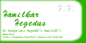 hamilkar hegedus business card
